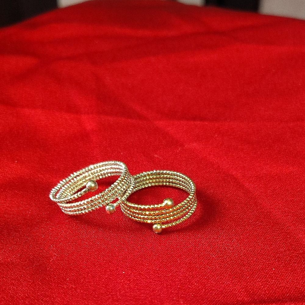 Elegant Gold-Tone Stacking Rings